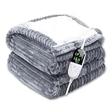 ITSHINY Heizdecke 180x135cm mit Digitalregler, 6 Wärmestufen, 1-10h Timer, Auto-Abschaltung & Überhitzungsschutz, maschinenwaschbarer weicher Flanell