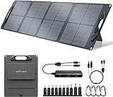 Ecosonique 100W SolarPanel mit Abnehmbarem Power Hub, 22V MC-4/12V DC/USB-A und USB-C Solar Ladegerät mit Ständer, ETFE und Griff Solarpanel Camping