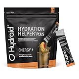 Hydraid Hydration Helper Plus Energy I Elektrolyt Pulver mit Koffein I Energy Drink I Fokus I 20 Portionen mit Grüntee Extrakt und Theanin I After Sport & After Party I Peach Iced Tea