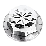 Timer, Uhr, Edelstahl, Zeitmanagement, Silber, 70 DB, Wecker, Magnetischer Küchentimer für Lehrer, für Kühlschrank