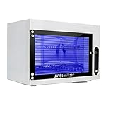 LED UV-Sterilisator Kabinett Desinfektion Box Edelstahl Tablett medizinische Sterilisator Edelstahl-Tablett, Desinfektionsmittel-Box für Salon Maniküre Werkzeuge Pinzetten und Handtücher