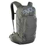 EVOC LINE 20 Tourenrucksack, Skirucksack (NEURALITE SYSTEM, separates Lawinenfach mit Notfallplan, Ski-/Snowboard Befestigungsmöglichkeiten, Hüftgurttaschen, BODY HUGGING), Dark Olive