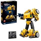 LEGO Icons Transformers Bumblebee, Roboter-Actionfigur für Erwachsene zum Sammeln, Bauset zum Film für Science-Fiction-Fans, lässt Sich in EIN Auto umbauen, Abenteuer-Spielzeug 10338