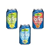 Pfanner Eistee Sparkling Dose im XXL-Pack– Kohlensäurehaltiger IceTea mit Pfirsichgeschmack (12 x 0,33 l), Zitronegeschmack (12 x 0,33 l), und Zitronegeschmack Zero (12 x 0,33 l)