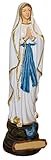 Kaltner Präsente Geschenkidee: Skulptur Mutter Gottes 20 cm Madonna Maria Notre Dame de Lourdes - Handgemalte Marienfigur auf Sockel - Hochwertiger Kunstguss aus Resin – Dekoration