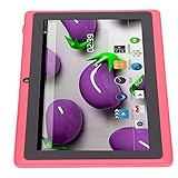 ASHATA 7 Zoll Tablet, 8 GB Tablet für 4.4.2 WiFi Dual Kamera 512 MB RAM Quad Core CPU Augenschutz HD Mini Tablet, für Kindererziehungsspiele (Rosa)