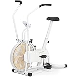 SportPlus Air Bike mit Luftwiderstand für Zuhause, Heimtrainer für HIIT, Indoor Bike, beleuchtetes Display, bis 100 kg belastbar