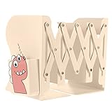 Healifty Dekorative Buchstützen mit Dinosaurier-Motiv, niedlicher Cartoon-Buchstopper, einziehbarer Buchständer, Akten-Organizer für Zuhause, Büro, Tisch, Regal, Zeitschriften, Bücherregal