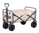 Faltbarer Wagen – Tragbarer Outdoor-Wagen mit großer Kapazität für Camping Garten BBQ – leichtes zusammenklappbares Design für einfachen Transport und Lagerung