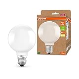 OSRAM LED Stromsparlampe, Matte Globe mit E27 Sockel, Warmweiß (3000K), 4 Watt, ersetzt herkömmliche 60W-Leuchtmittel, besonders hohe Energieeffizienz und stromsparend, 1er-Pack