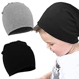 COYUN 2 Stück Kinder Slouch Beanie Mütze, Kinder Wintermützen, Kinder Unisex Mütze, Weiche Wintermützen für Jungen Mädchen, Warme Kindermützen Doppellagige Baby Strickmütze, Warm Mütze Mützen
