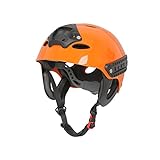 UIKEEYUIS Outdoor Wasserschutzhelm Kopfschutz Kletterhut Wassersporthelme Seitenschiene Schutzkopfstück zum Treiben, Orange