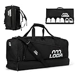 LODA Team (68L) - Sporttasche mit Schuhfach, Nassfach, Rucksackfunktion & Wertsachenfach - Perfekte Fußball-, Handball-, Trainings-, oder Fitnesstasche - Tasche für Sport, Reisen & Freizeit