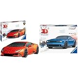 Ravensburger 3D Puzzle Lamborghini Huracán EVO 11238 - Das berühmte Fahrzeug als 3D Puzzle Auto - 108 Teile - ab 8 Jahren & 3D Puzzle 11283 - Dodge Challenger SRT Hellcat Redeye Widebody