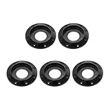 QUARKZMAN M8 Aluminium Achtloch Unterlegscheibe Aluminiumlegierung Scheibenunterlegscheibe Anodisiert Bunte Dekorative Unterlegscheibe Für Drohnen/RC/FPV/Elektromotorräder (5 Stück Schwarz)