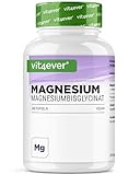 Magnesiumbisglycinat - 240 Kapseln - Premium: Chelatiertes Magnesium - 155 mg elementares Magnesium pro Kapsel - Laborgeprüft - Vegan - Hochdosiert