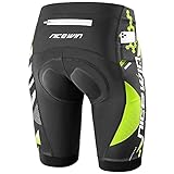 NICEWIN Radlerhose Herren mit Sitzpolster 4D Gepolsterte Fahrradhose kurz Atmungsaktive schnelltrocknende stoßfeste Herren Fahrrad Hosen Radhose