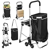 HOMCOM 3-in-1 Einkaufstrolley klappbar mit 40L Kapazität,...
