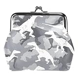 Kleine Geldbörse für Damen, Münzbörse für Damen, Camouflage-Dinosaurier-Skelett, Kleingeldbörse, mehrfarbig, 4.3x4.7 in, Komfortabel