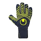 uhlsport Fußball Torwarthandschuhe Prediction Absolutgrip HN, 9.5, Marine/weiß/Fluo gelb