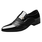 2024 – Freizeitschuhe, Business-Schuhe, Anzug, Schuhe, Leder, bequem, Herren, Hochzeit, Herren, Lederschuhe, flach, gekleidet, für Herren, Schwarz, 43 EU