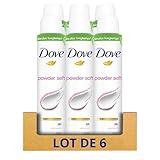 DOVE - Deodorant für Damen Powder Soft – Anti-Transpirant-Spray – pflegt die Achseln im Alltag – 48 Stunden Schutz (6 x 200 ml)