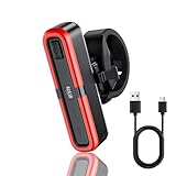 OnMeto Fahrrad Rücklicht, Led Rücklicht Fahrrad USB Type-C Wiederaufladbares Fahrradlicht hinten Rücklicht Ebike IPX5 Wasserdicht für Rennrad, MTB, E-Bike (Schwarz)