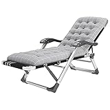 GXFCC Heavy People Lounge Chairs, übergroßes, klappbares Outdoor-Liege-/Campingbett mit abnehmbarem Kissen, 200 kg Tragkraft (B) (A)