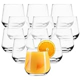 KONZEPT Gläser Set 12 teilig, 310 ml kleine Saftgläser, ideal als Trinkgläser, Wassergläser, Whiskygläser, universal und spülmaschinenfest