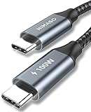 Nimaso USB C auf USB C Kabel 2M, USB Typ C 100W 20V/5A PD Schnellladekabel mit E-Mark Chip Ladekabel Datenkabel für iPad mini6/Pro 2021/2020 Macbook Pro,Samsung Galaxy S21/S21 Ultra/S20+/MacBook Air