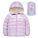 kids4ever Mädchen Winterjacke Warmer Wintermantel mit Kapuze Verdickte Winddichter Mantel Kinder Schneeanzug Kapuzenmantel mit zwei Taschen 10-12 Jahre
