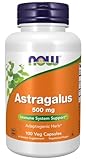 Now Foods - Astragalus-Extrakt | Hochwertiges Astragalus-Pulver für Immunsystem und Energie - 500mg, 100 Kapseln