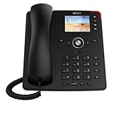 Snom D713 IP Telefon, SIP Tischtelefon (2,8' TFT-Farbdisplay 320 x 240 Pixel, 4 Programierbare Tasten LED, 6 SIP-Identitäten, 2 x Gigabit mit PoE, Extra RJ9 Headset port), Schwarz, 00004582