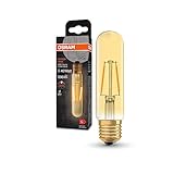 OSRAM LED-Lampen, Vintage-Edition, 20 Watts Ersatz, E27, Tubular, 2000 Kelvin, Warm Comfort Light, Klares Glas, single Pack