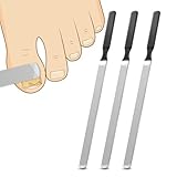 3Pcs Professionelle Edelstahl-lange Nagelfeile für dicke Nägel, Zehennagelfeile für Männer und Frau, 5.2-Zoll-doppelseitige Einreichungsoberfläche, langlebiges und effizientes Nagelpflegewerkzeug