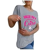 Godom Umstandsmode T-Shirt mit Reißverschluss Bedrucktes Stilltops Damen Stillshirt Kurzarm Oberteil Elegant Schwangere Nursing Tops Damen Still Tshirt Stilltops Damen Kurzarm Umstandsshirt Stillen