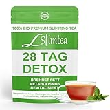 Detox Tee zum Abnehmen, 28 Tage Kräutertee zur Gewichtsreduktion – Grüne Pflanzenhelfer Entgiftungspulver, Einzigartige Mischung aus Lotusblatt, Cassia-Samen – gesundes Gewicht, Verdauung & Detox