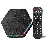 Android TV Box 12.0, TV Box Android 2025 4GB RAM 64GB ROM H618 Quad Core Cortex-A53 CPU, Android Box 6K 4K WiFi6 2.4G+5G Dual-WiFi Bluetooth 5.0 LAN 100M Ethernet HDR10+ 3D H.265 Smart Box für tv