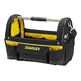 Stanley Werkzeugtrage (47 x 34,3 x 22,9 cm, offene Box aus 600 Denier Nylon mit verstellbarem Schultergurt, ergonomischer Tragebügel, Trage mit Innen- und Außentaschen) STST1-70712