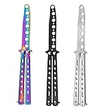 Mopoin Butterfly Trainer, 3 Stücke Balisong Trainer Knife Trainer Trainingsmesser für AnfäNger-Der Flipping-Tricks üBt