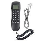 Mtlavish Wandtelefon mit Dual Caller ID -System und LCD -Display ideal für Home Office und Hotel Schwarzweißrote ca. 285 g 19 5 mal 6 x 5 cm (Schwarz)