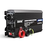 ERAYAK Spannungswandler 12v 230v 1500W/3000W KFZ Wechselrichter Power Solar Inverter DC AC Steckdose Umwandler Stromwandler Fahrzeuge Wohnwagen Auto Modifizierte Sinus Sine Wave