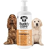 flohshampoo Hund von Buddycare - flohshampoo Hund bei befall Beseitigt Flöhe, Zecken & Milben - Tiefenreinigungsshampoo für Hunde, milben Shampoo flöhe bekämpfen (500ml)