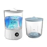 Hogvinnatil Waschmaschine für Unterwäsche | kompakte Waschmaschine für Unterwäsche | Reiniger mit 2 Eimern für BHs, Socken, Babykleidung, Höschen, Reisen, Camping, Hotel, Schlafsaal