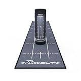 PuttOut Golf Puttingmatte Grau (50x240cm) - Trainingshilfe Indoor Putting