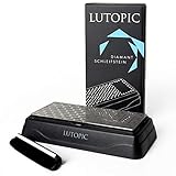 LUTOPIC Diamant Schleifstein Set 400/1000 mit Winkelhilfe...