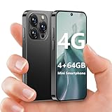 BLKE Max 4G Mini-Smartphone, 4+64 GB entsperrtes Mini-Handy mit 3,88-Zoll-HD-Bildschirm, 2000-mAh-Akku, 5-MP-Kamera, Dual-SIM, ultradünnes Design als Kinderhandy Schwarz