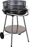 Rundgrill mit Rädern 51x75cm Schwarz - Grill Standgrill Kohlegrill BBQ Holzkohlegrill