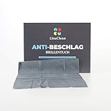 LinaClean Anti-Beschlag Tuch feucht,15x15cm für Brillen, Gläser, Linsen, wiederverwendbar, anti-fog Brillentuch freie Sicht