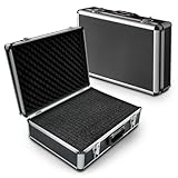 PeakTech Universalkoffer P 7310 – abschließbarer Universal-Transportkoffer mit Würfelschaumstoff – tragbarer Fotokoffer – robuster Koffer mit Schutz vor Regen und Staub – Groß (460 x 330 x 150 mm)
